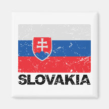 Slovakia Flag Vintage Fridge Magnets