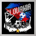 Slovakia Grunge Slovak soccer football party gear Posters
