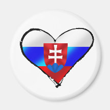 Slovakia love I heart Slovakia gifts for Slovaks Refrigerator Magnets