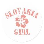 Slovakia Pink Girl Sticker