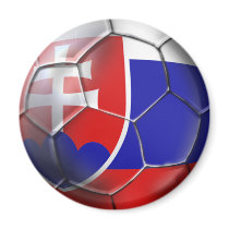 Slovakia soccer ball flag of Slovenska gifts magnets