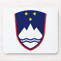 Slovenia Coat of Arms Mousepad by FlagTshirts Slovenia Coat of Arms Mousepad