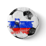 Slovenia Distressed Soccer Pinback Button