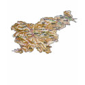 Slovenia Flag and Map T-Shirt by FlagAndMap Slovenia Flag and Map T-Shirt
