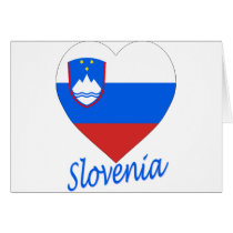 Slovenia Flag Heart cards