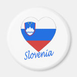 Slovenia Flag Heart Fridge Magnets