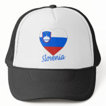 Slovenia Flag Heart hats by Vexillophile Slovenia Flag Heart hats