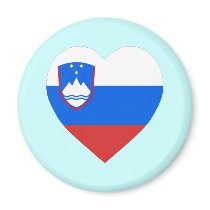 Slovenia Flag Heart magnets