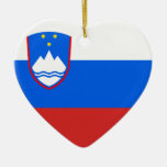 Slovenia Flag Heart Ornament