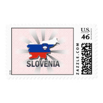 Slovenia Flag Map 2.0 Postage Stamp