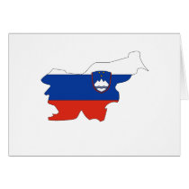 Slovenia flag map cards