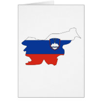 Slovenia flag map cards