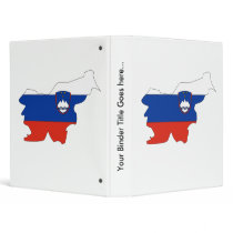 Slovenia Flag Map full size 3 Ring Binders