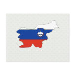 Slovenia Flag Map full size Postcards