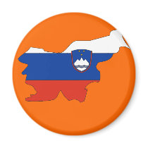Slovenia flag map magnets