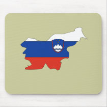 Slovenia flag map mousepads