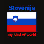 Slovenia Flag Map Text Ladies Baby Doll