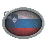 Slovenia Flag Oval Belt Buckle