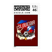 Slovenia Grunge Soccer football celebration Postage Stamps