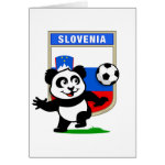 This adorable little panda is too cute! He's featured in front of a large flag from Slovenia and ready to play football and score some goals. This cute design is perfect for football players and soccer fans! You can totally customize this gift! Change the color, move the design around, add your own text or images -- make it your own!