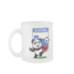 This adorable little panda is too cute! He's featured in front of a large flag from Slovenia and ready to play football and score some goals. This cute design is perfect for football players and soccer fans! You can totally customize this gift! Change the color, move the design around, add your own text or images -- make it your own!