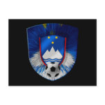 Slovenija Futbal Nogomet dark emblem Postcard