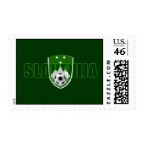 Slovenija green logo radical soccer emblem postage