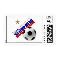 Slovenija soccer star soccer ball Slovenia logo Postage