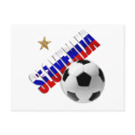 Slovenija soccer star soccer ball Slovenia logo Post Cards