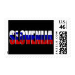 Slovenija worded flag logo of Slovenia gifts postage