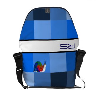 Slow and Easy monogrammed rickshawmessengerbag