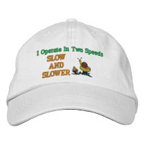 Slow And Slower Snail Embroidered Hat embroidered hats