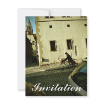 Slow bike riding with your dog invitations by fotoplus Slow bike riding with your dog invitations