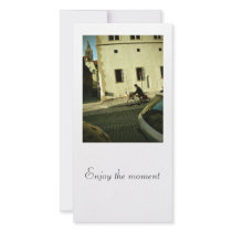 Slow bike riding with your dog photo cards by fotoplus Slow bike riding with your dog photo cards