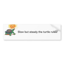 Slow but steady turtle bumper stickers