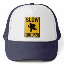 Slow Children fat kid street sign parody funny hats by strk3 Slow Children fat kid street sign parody funny hats
