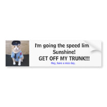 Slow Down! bumper stickers by myrtieshuman Slow Down! bumper stickers