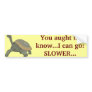 SLOW DOWN? BUMPER STICKER