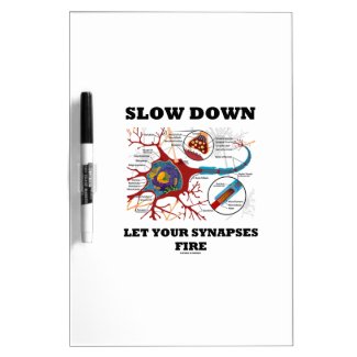 Slow Down Let Your Synapses Fire Neuron / Synapse Dry-Erase Whiteboards