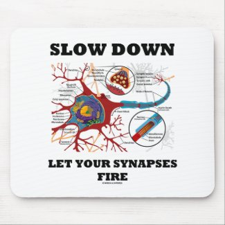 Slow Down Let Your Synapses Fire Neuron / Synapse Mouse Pads