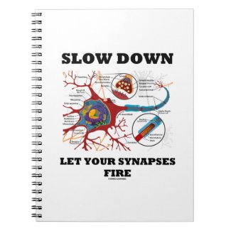 Slow Down Let Your Synapses Fire Neuron / Synapse Spiral Notebook