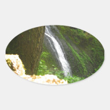 Slow Falls Oval Sticker
