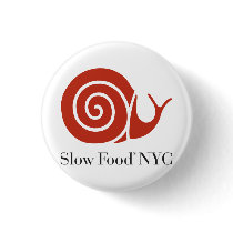 Slow Food NYC logo products Pinback Button