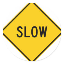 Slow Highway Sign stickers by wesleyowns Slow Highway Sign stickers