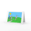 Slow Men Golf Cartoon Greeting Card