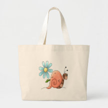 slow snail tote bag