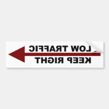 Slow Traffic Keep Right Bumper Sticker