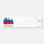 Slowenien Fliegende Flagge mit Namen Bumper Sticker