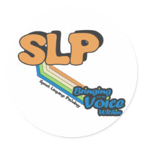 SLP Bringing Out the Voice Within Round Stickers