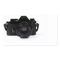slr photo camera - classic design business card template